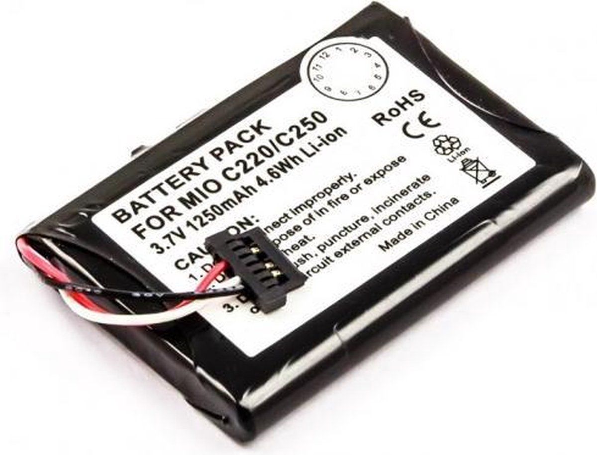 AccuCell-batterij Geschikt Voor Mitac Mio C220, C230, C250, PNA3040