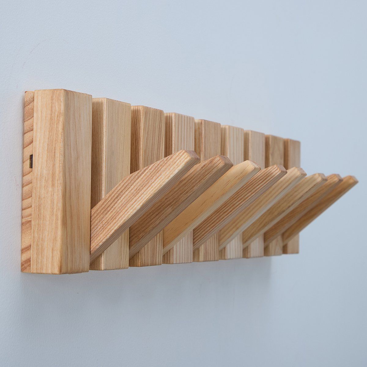 Urban State Wandkapstok - Handgemaakt - Essenhout - 8 Haken
