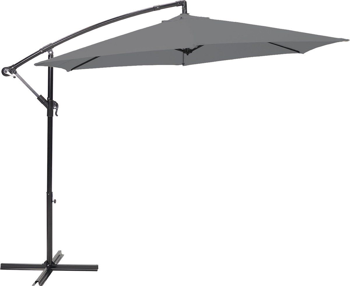 Brixy Zweefparasol - 300CM - Waterdicht - Verstelbare Hoogte - Antraciet