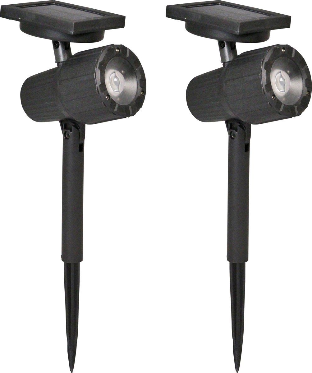 Luxform - Salamanca - Tuinlampen 2 Stuks - Solarspots - Zwart - 20 Lumen - Werkend Op Zonne Energie