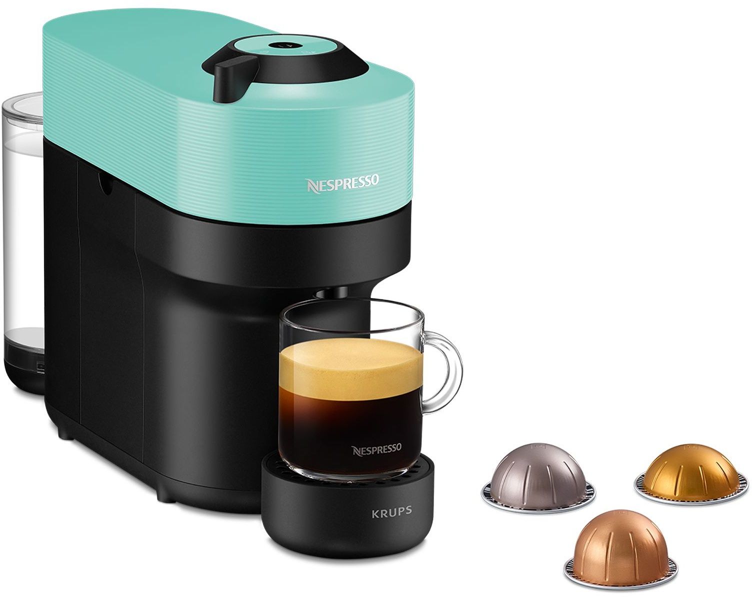 Krups Vertuo Pop XN9204 - Koffiecupmachine - 4 Formaten - Aqua Mint