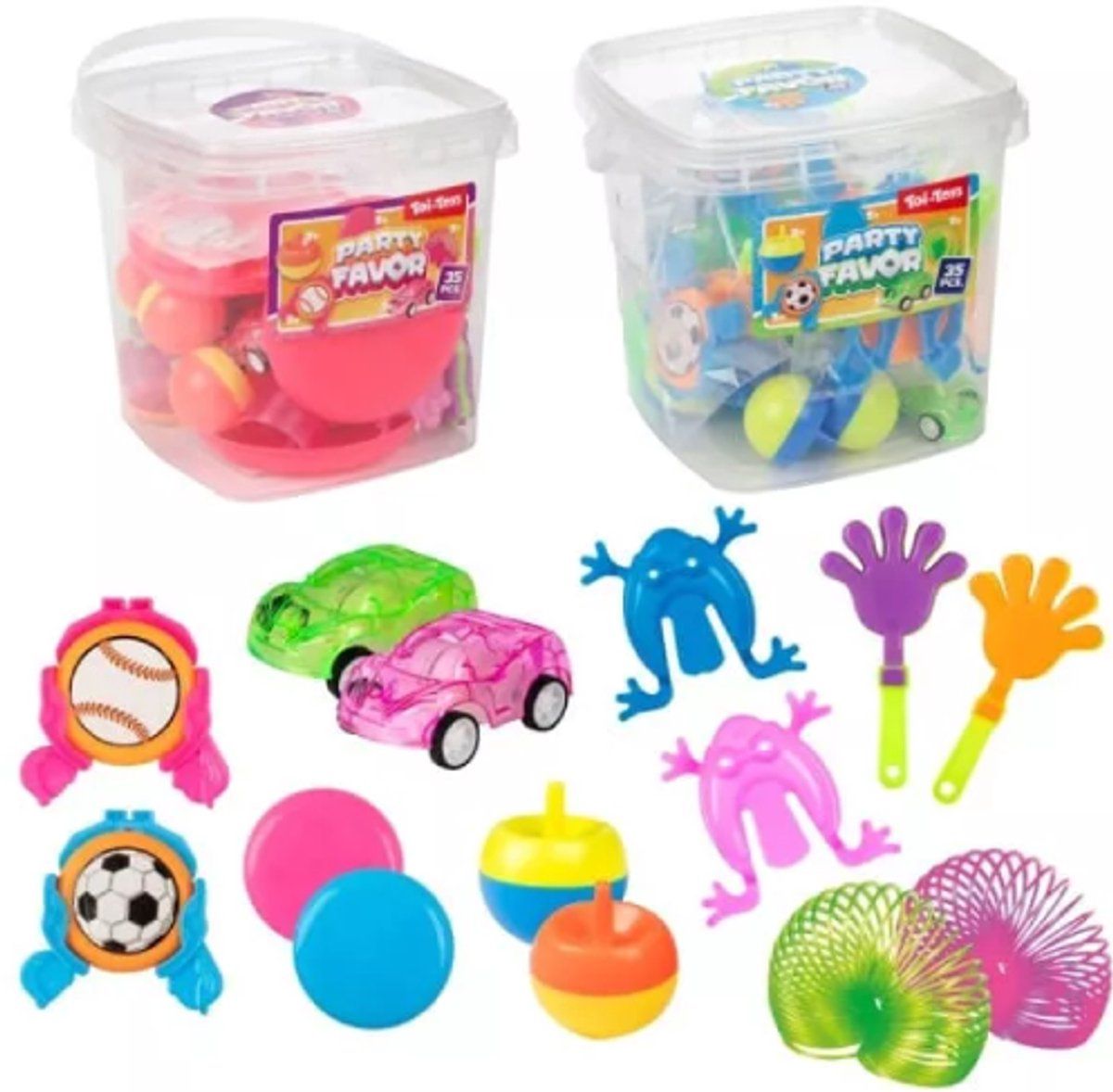 Mini speelgoed uitdeelset - 35 stuks vol plezier - kleurrijk (35 st.)