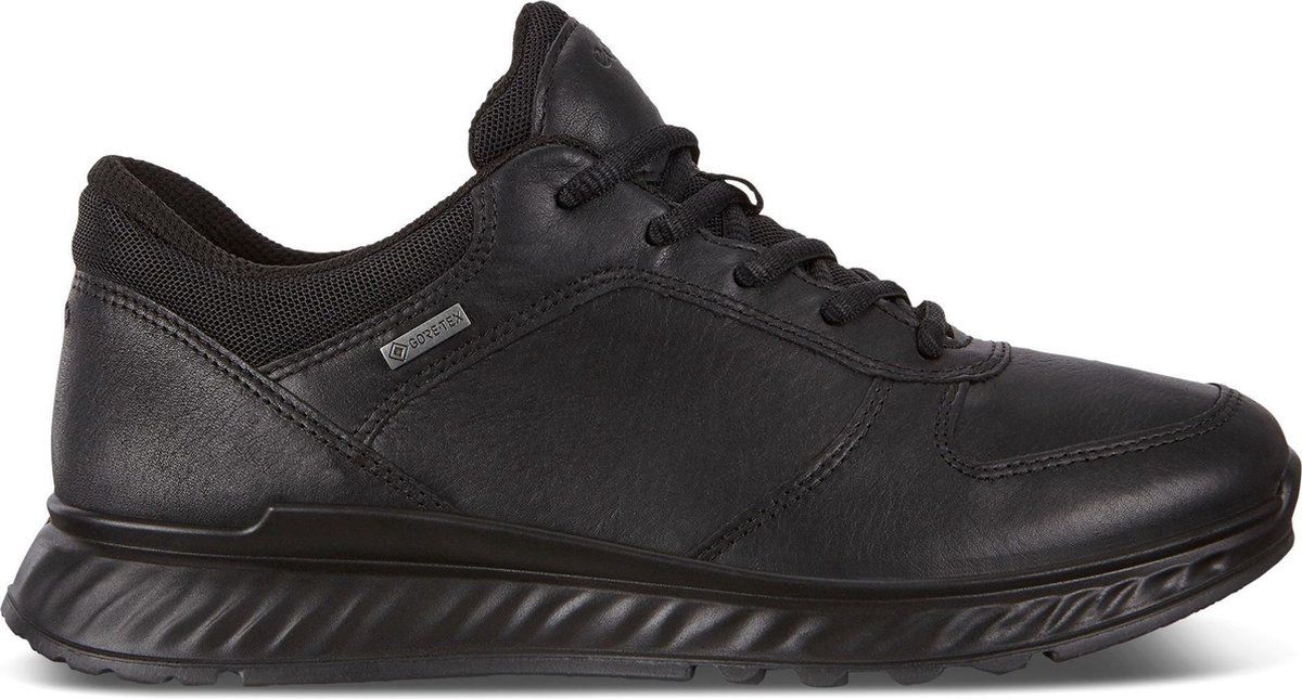 Ecco Exostride - Lage Sneakers - Nubuck - Zwart - Maat 41