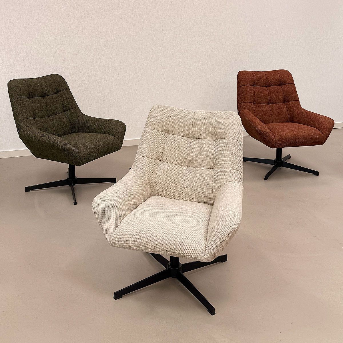 Kick Elin - Draaifauteuil - Comfortabel En Stijlvol - Terra