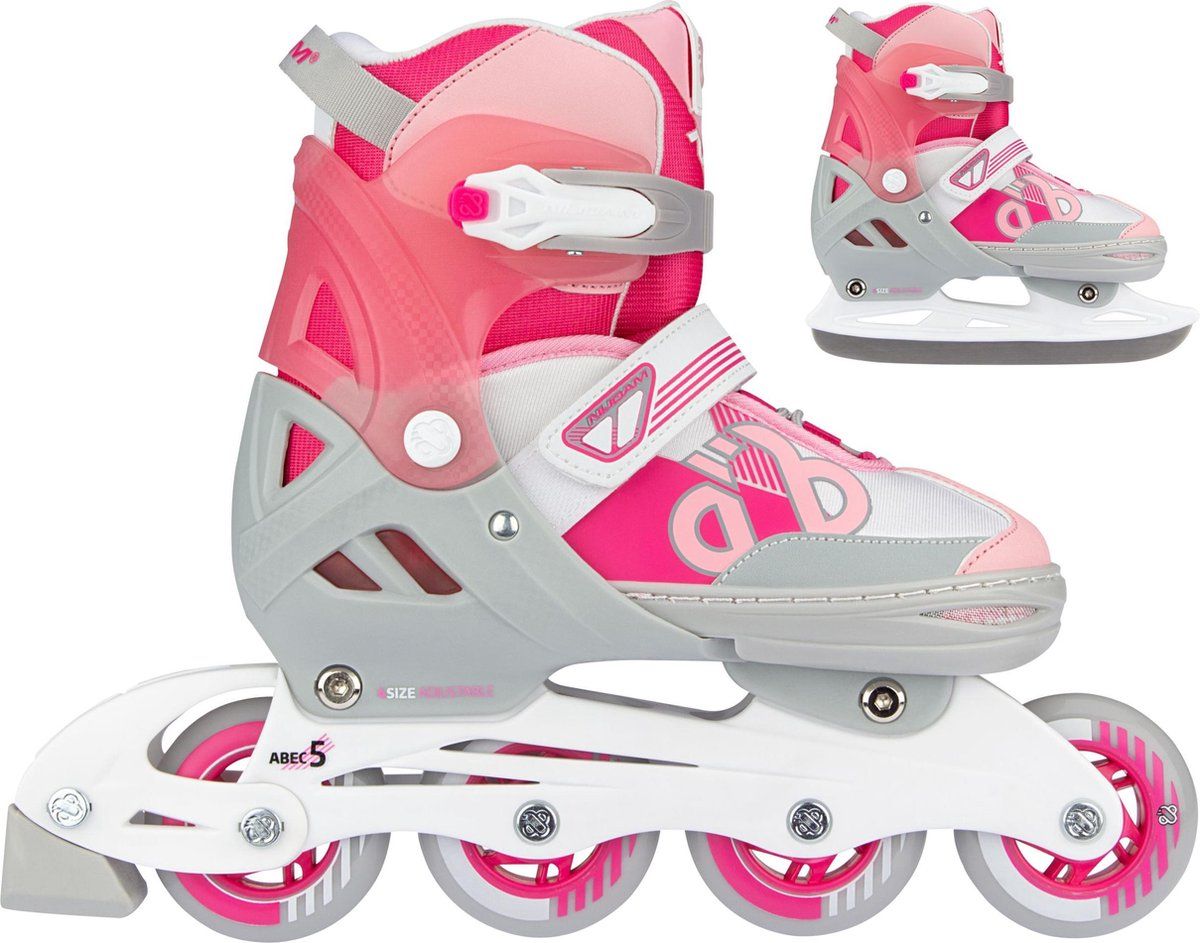 Fuchsia/Zilvergrijs/Wit/Roze