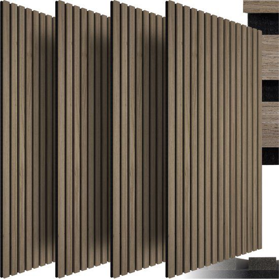 Tectake® Set Van 4 Akoestische Panelen Sonic Wall - Geluidsabsorberend Paneel - Geluidsdemping -
