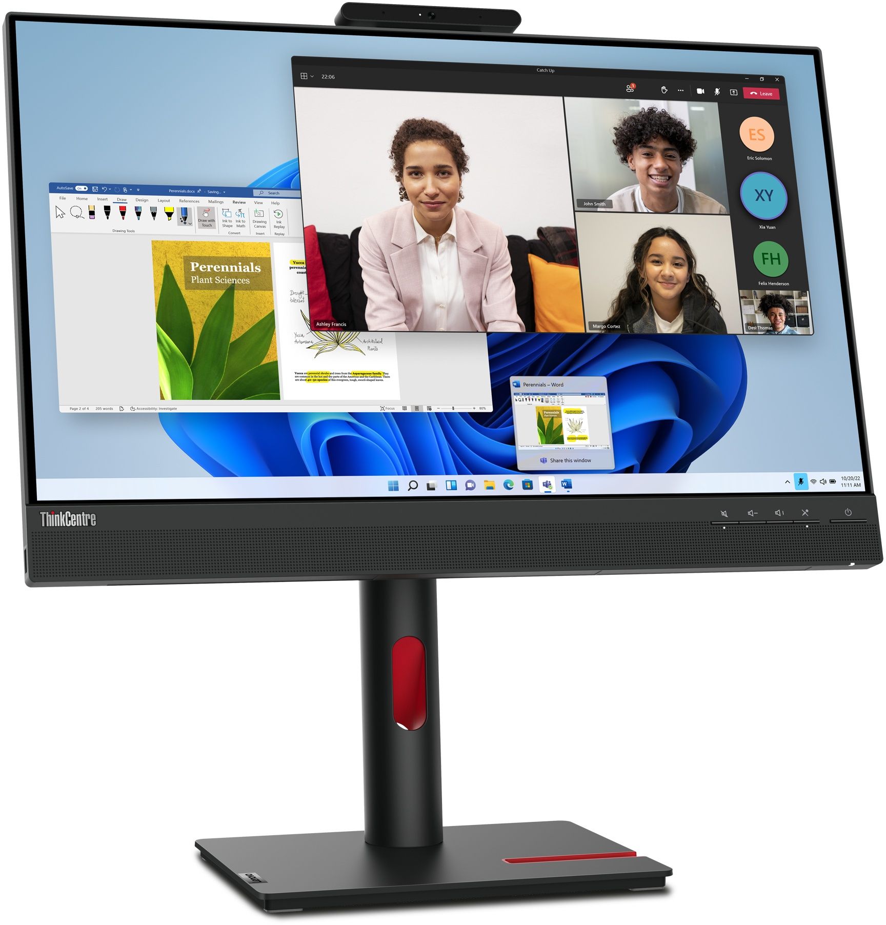 Lenovo ThinkCentre Tiny-In-One 24 - 23,8 inch Full HD IPS - 1080p webcam - Zwart