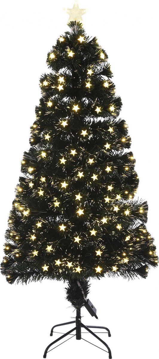 Luca Lighting Mercury Kunstkerstboom Met Fiber Optic Led Verlichting - H150 X Ø65 Cm - Groen