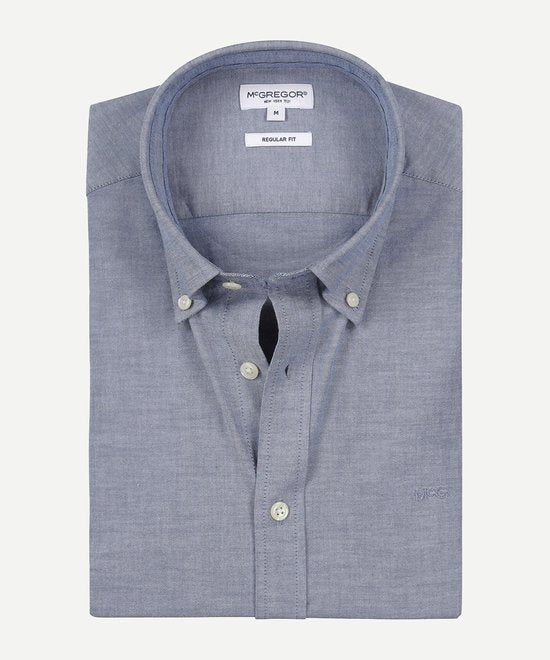 McGregor Overhemd - Stretch Oxford Shirt - Lange Mouwen - Navy - Maat 3XL