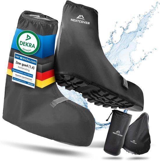 Nextcover® Overschoenen Waterdicht | 100% Waterdichte Regenschoenen Fiets | Reflecterende