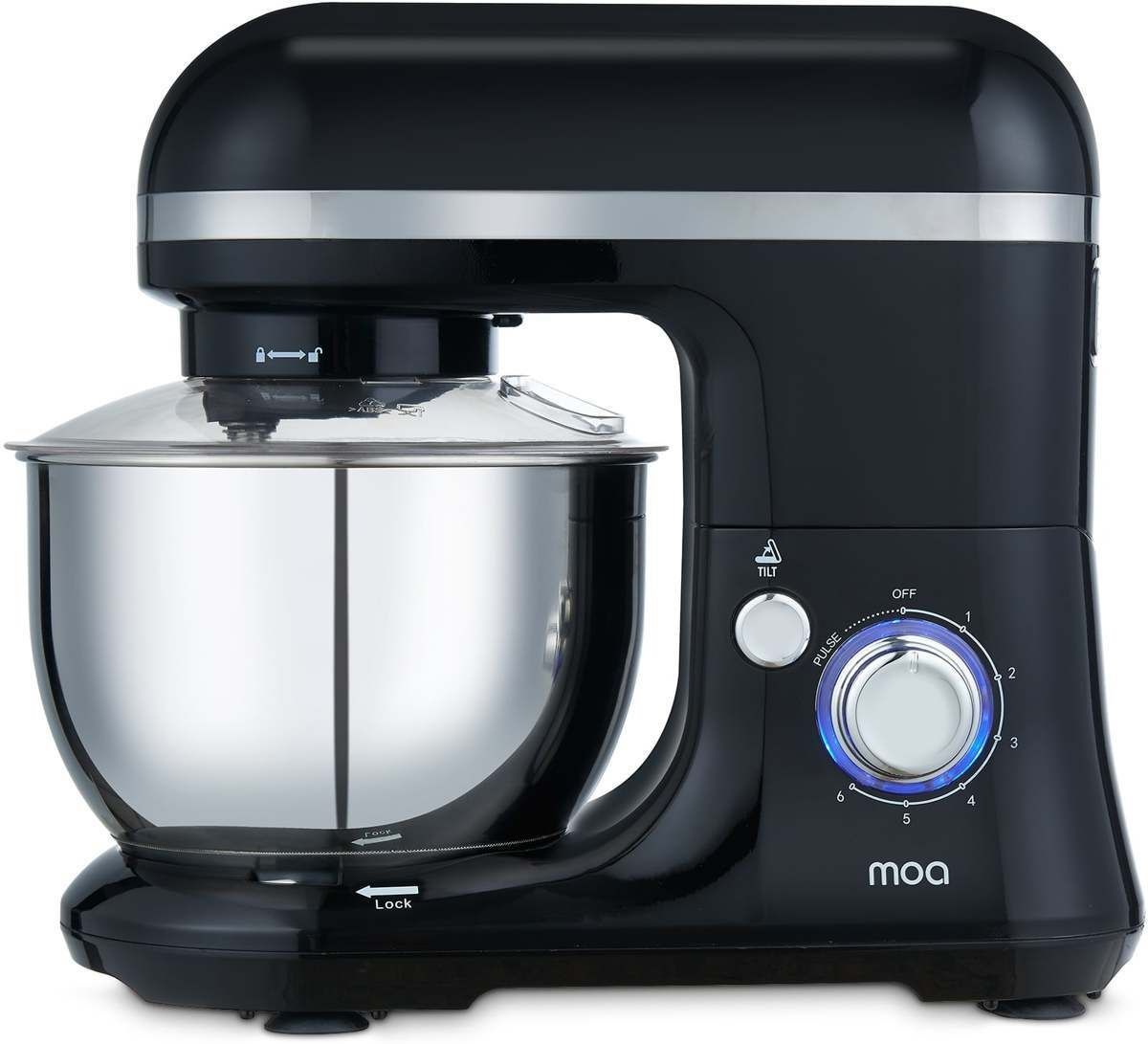 Moa SM1203NB - Keukenmachine Mixer - 1000 Watt 4 Liter - Zwart