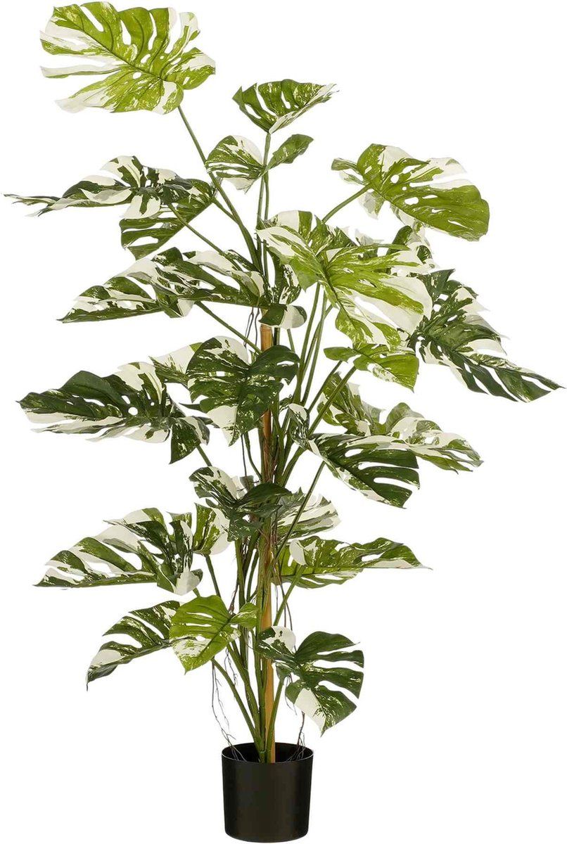 Mica Decorations Kunstboom Monstera - 120x120x140 Cm - Polyester - Groen