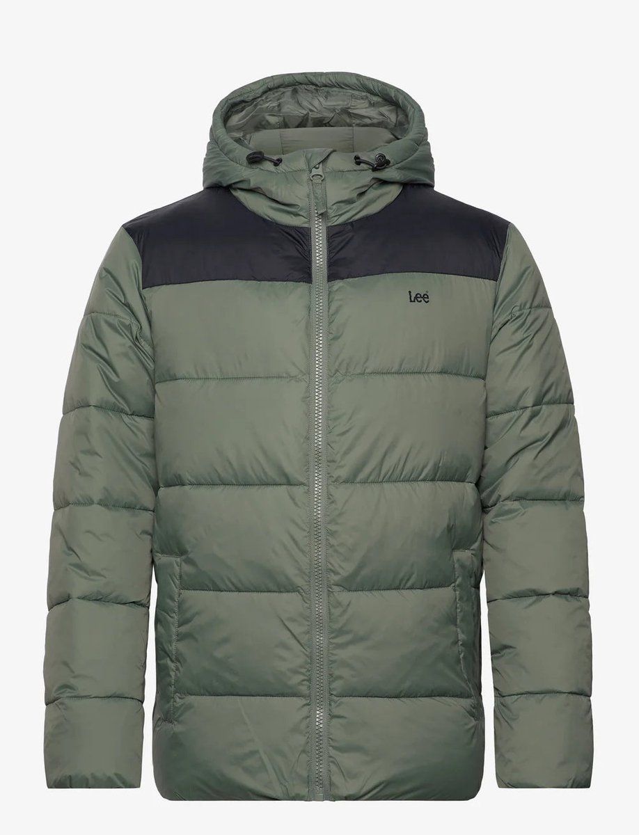 Lee Jeans Puffer Jacket– Kleur, Fort Green – Maat Xs – Comfortabele En Stijlvolle Winterjas
