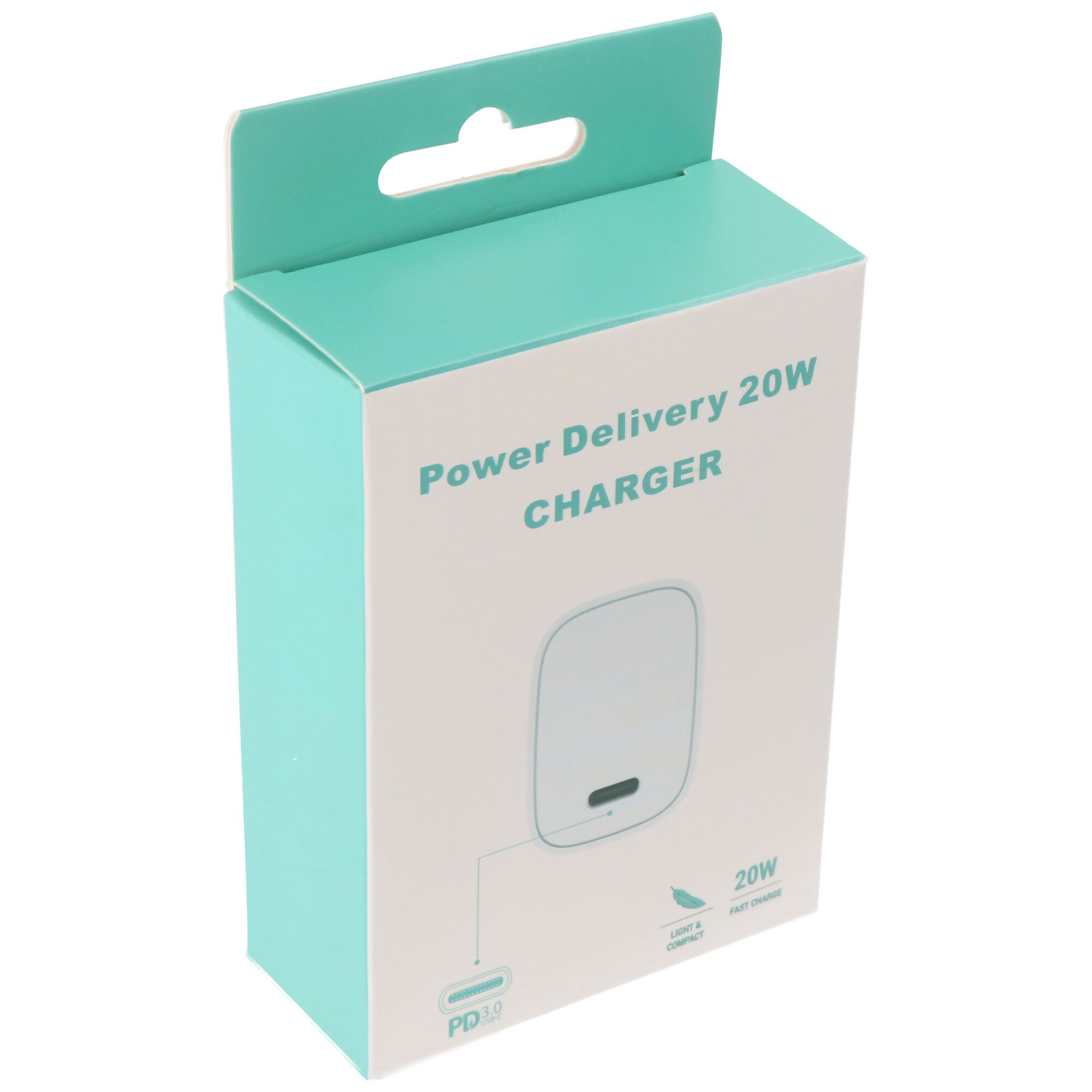 Snellader USB-C, 20W, wit, met verpakking