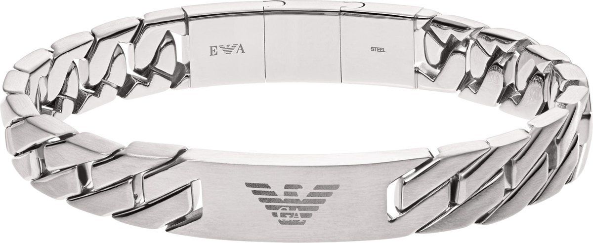 Emporio Armani EGS2435040 - Herenarmband - 17,5 tot 19,5 cm - Zilver