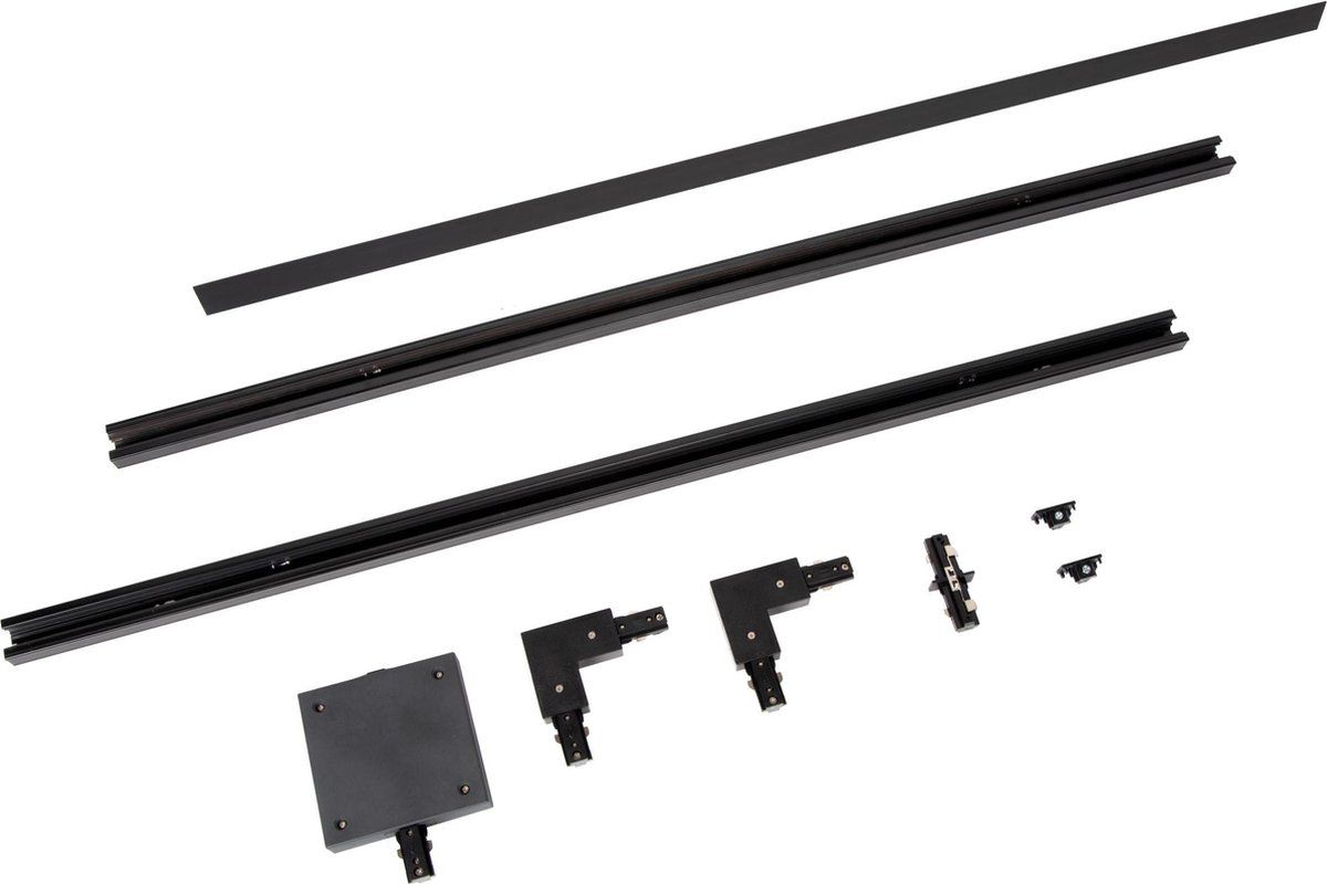 Lucide Track Starterset - 1-fase Railsysteem - 2 Meter - Zwart