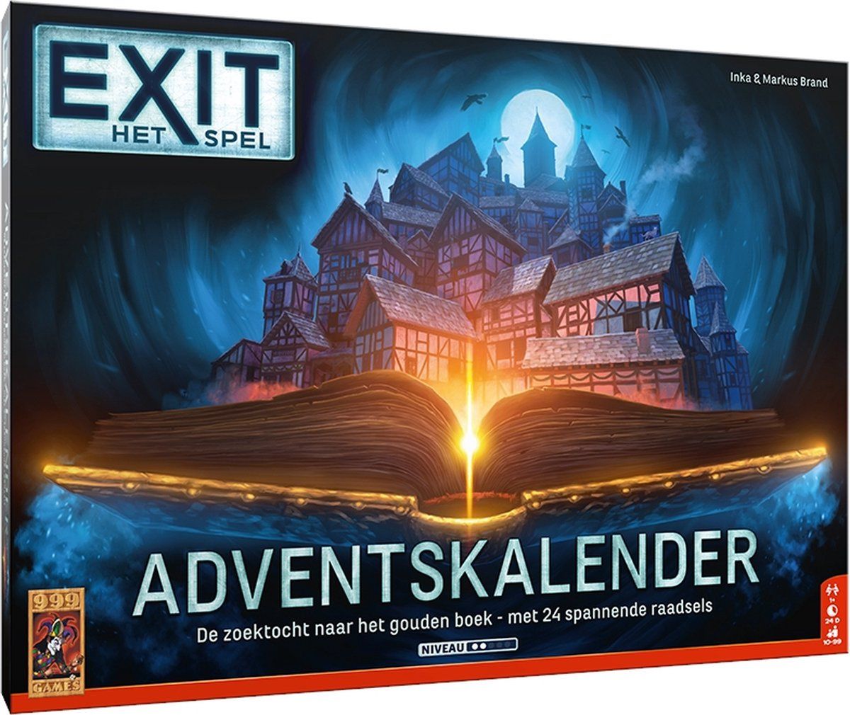 999 Games - Exit, Adventskalender - De Zoektocht Naar Het Gouden Boek - Escape Room Spel - 24 Dagen 24 Uitdagingen
