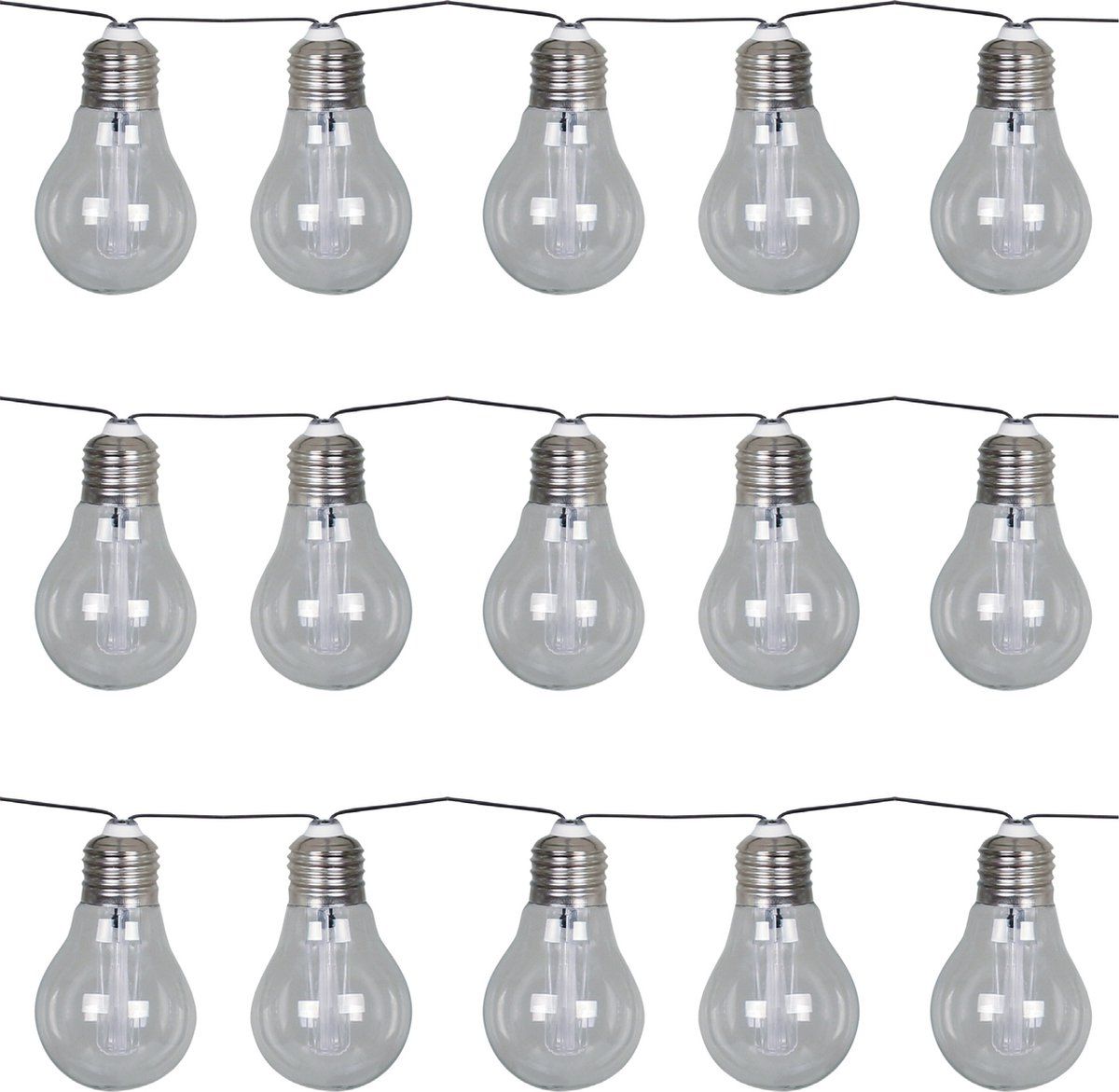 Luxform - Solar Lichtsnoer Met 15 Led Lampjes - Corfu- Feestverlichting - Werkend Op Zonne-energie