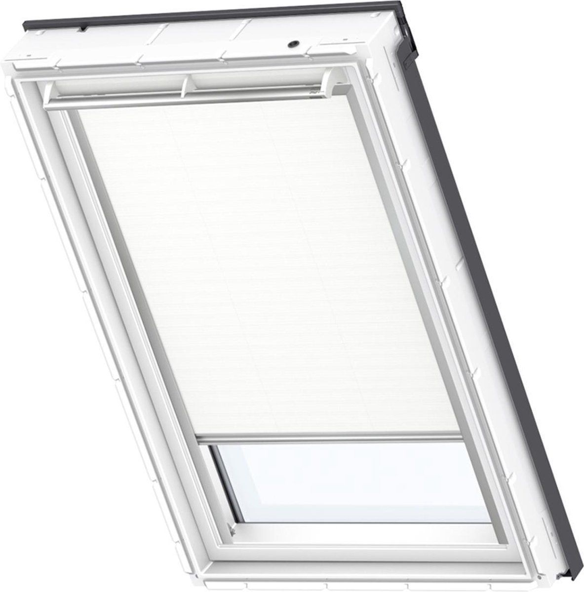 VELUX DKL - Verduisterend Rolgordijn - Zilveren Kozijn S06 606 4 - Wit
