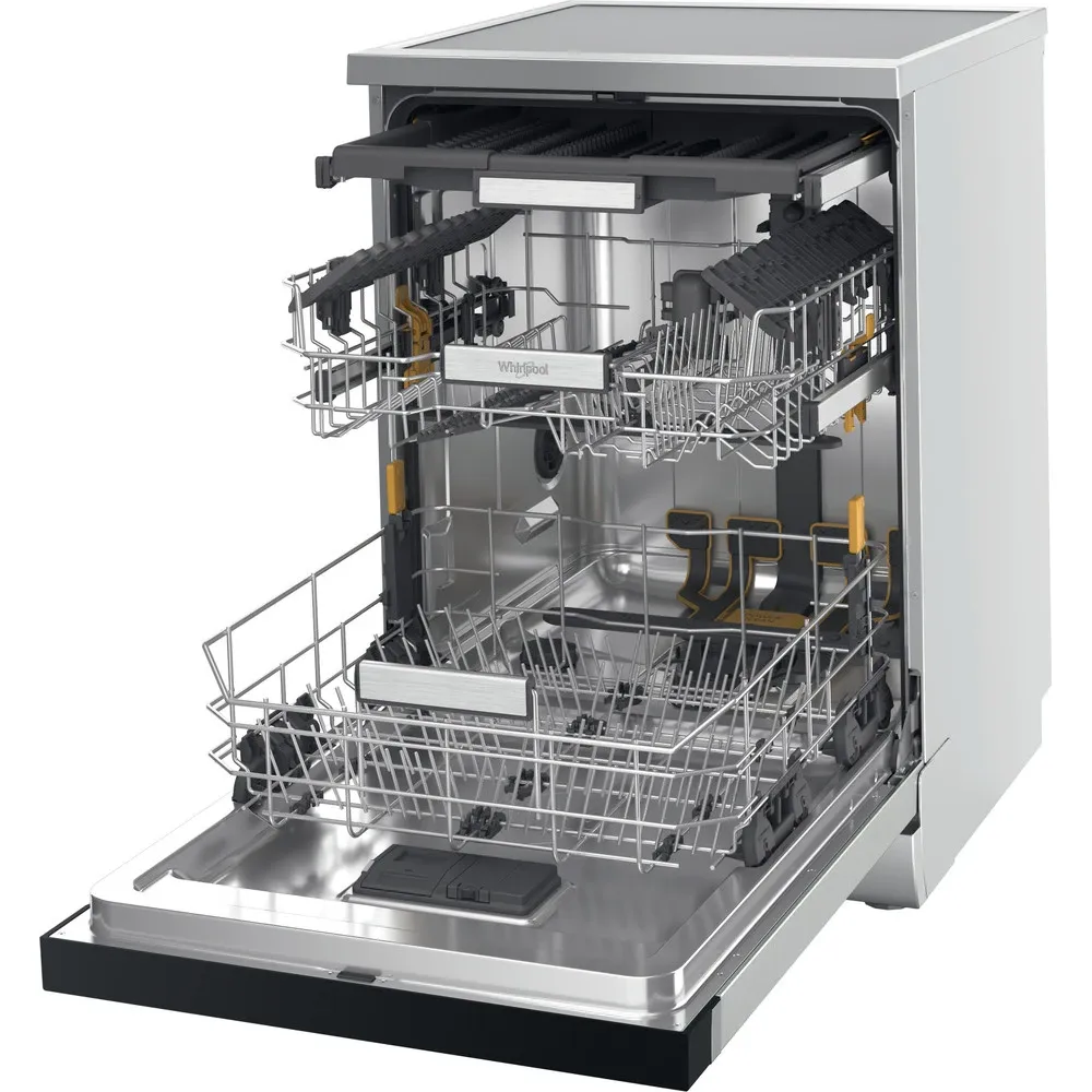 WHIRLPOOL W7FHS41X - Vrijstaande vaatwasser 60cm - 15 couverts 41 dB(A) Powerclean Pro NaturalDry RVS refurbished, photo 3