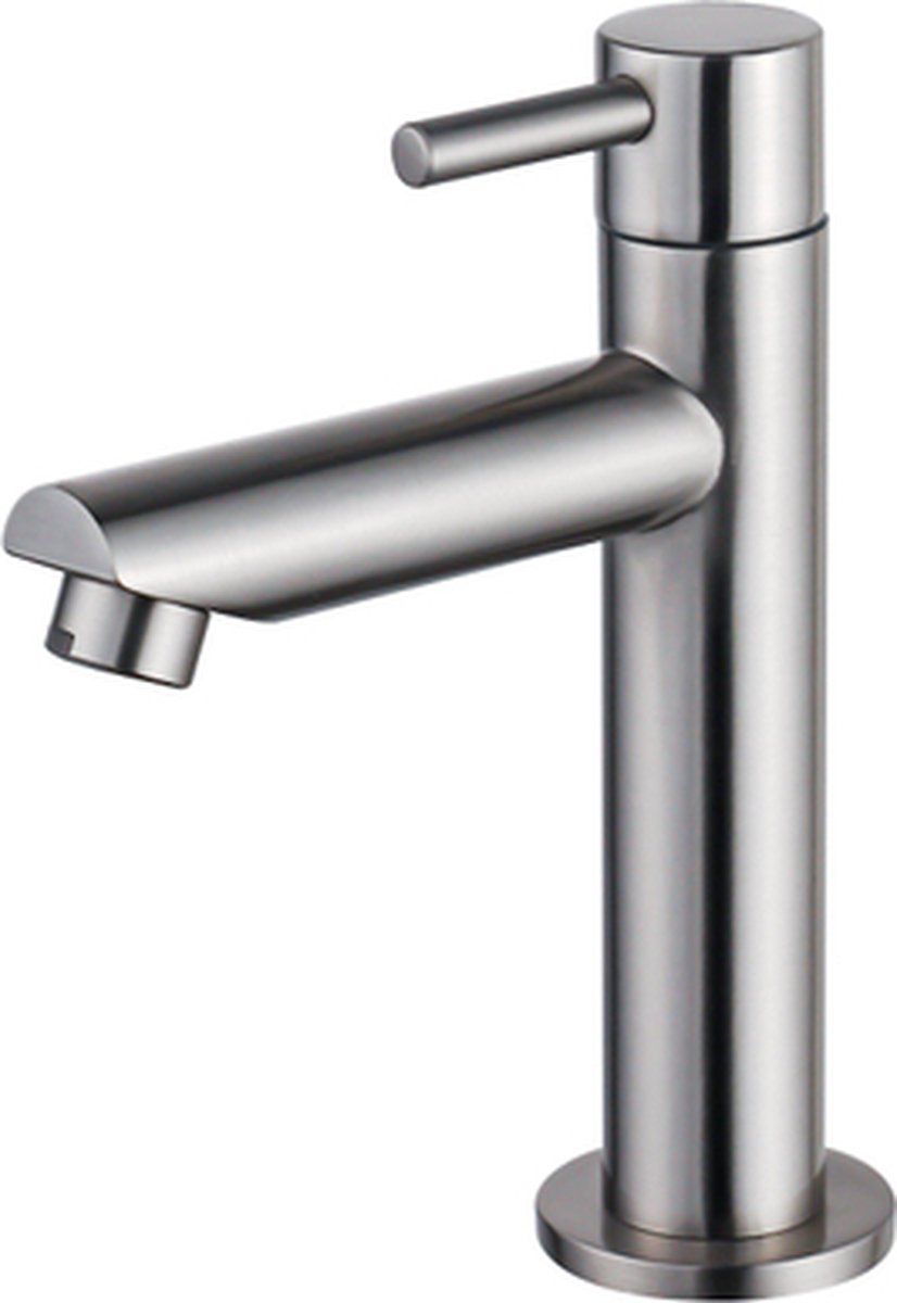 FortiFura Calvi - Fonteinkraan - Opbouw - Geborsteld Rvs - Hoogte 14.4 Cm