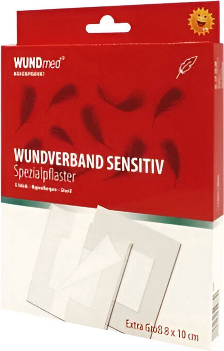 Wundmed Pleisters - 8x10cm - Gevoelige Huid - 5 stuks