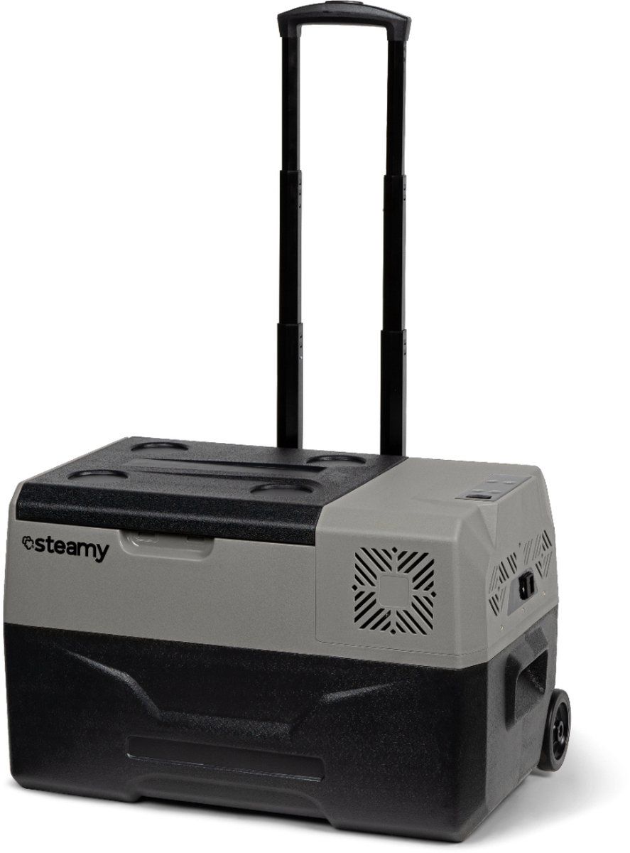 Steamy SECCX30 - Compressor Koelbox Op Wielen - 28 Liter - Koelen En Vriezen - Grijs