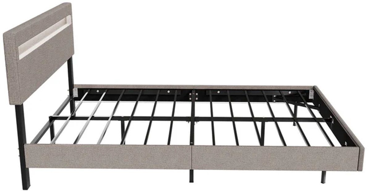Juskys Lissabon - Zwevend Bed - Incl. Led - Beige - 140x200cm
