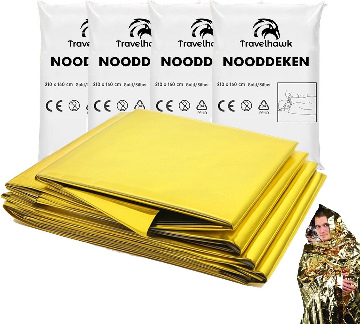 Travelhawk Nooddeken 4 Stuks