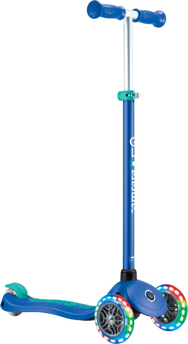 Globber Primo Plus Lights - 3-Wiel Step - Lichtgevende Wielen - Verstelbaar Stuur - Blauw