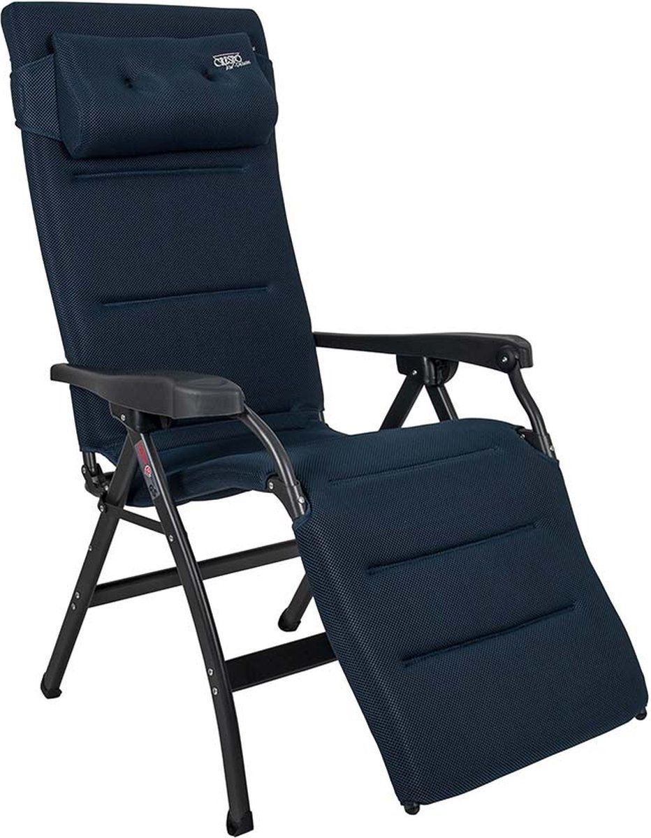 Crespo Ap/242 - Relaxstoel - Ergonomisch Met Hoofdkussen - Blauw