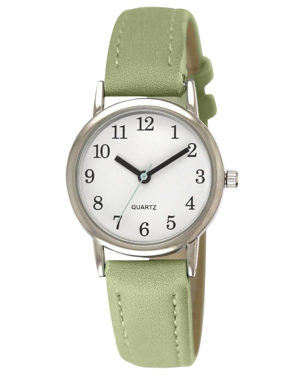 Tyme Santorini - Dames Horloge - 27mm - Wit/Groen - Met Cadeauverpakking