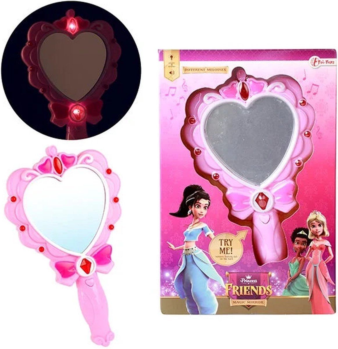 Toi-toys Magische Spiegel Prinses Of Prinses Friends Met Licht En Geluid Roze