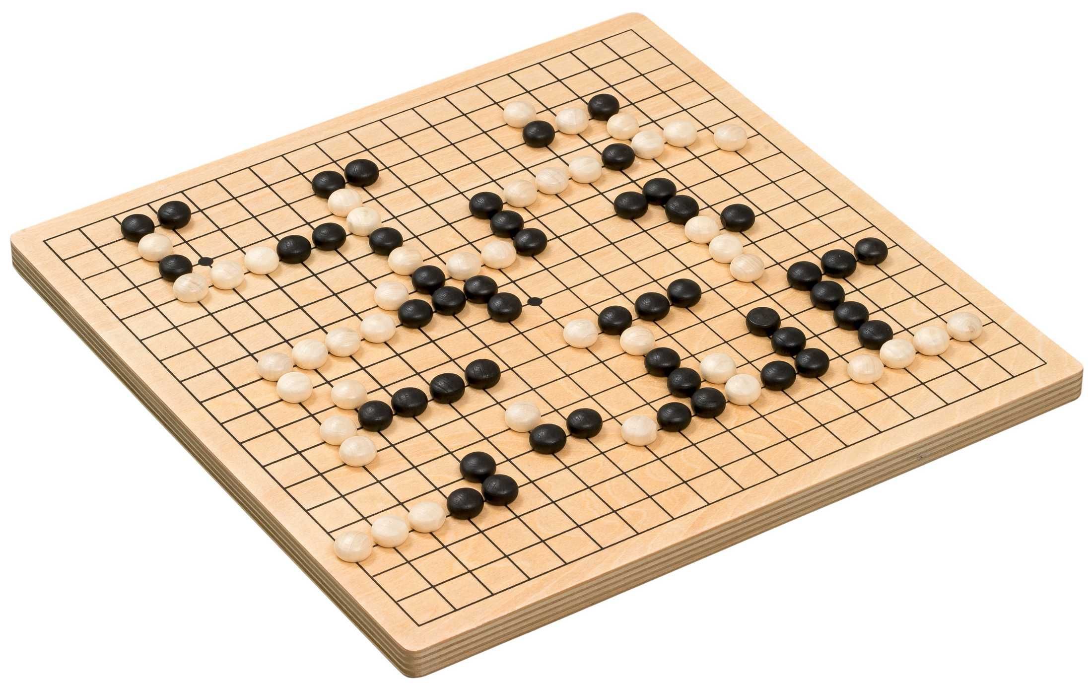 Go Set 3293 - Houten bordspel 26x26x1,2 cm - Strategisch spel voor 2 spelers