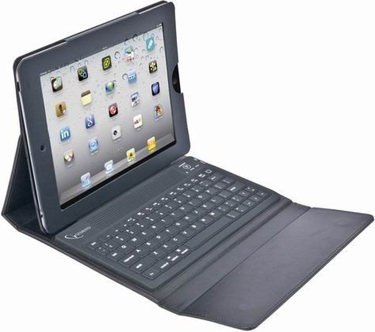 Gembird KB-BT3 - Keycase voor Apple iPad 2 - Bluetooth toetsenbord - Zwart