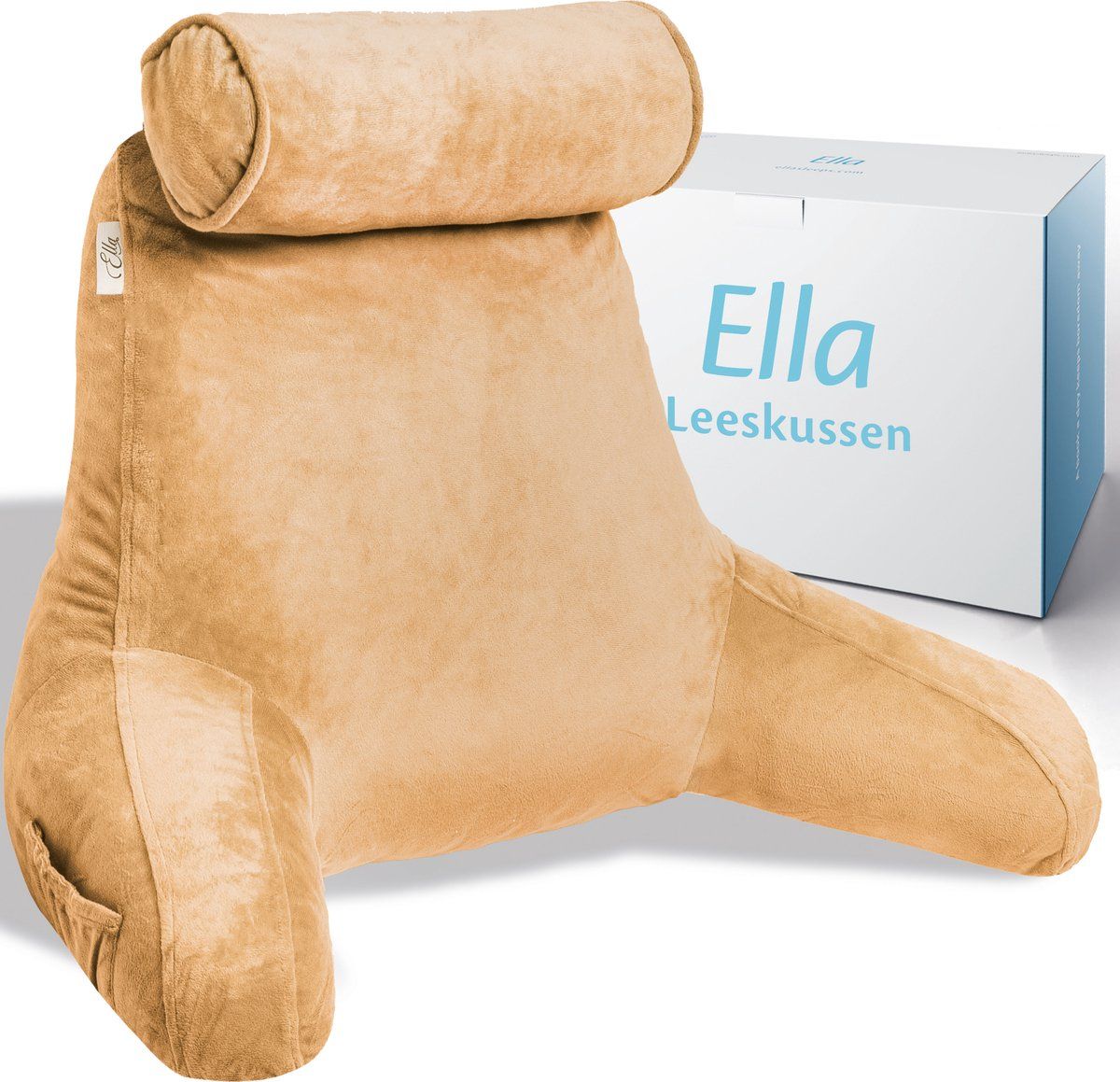 Ella Leeskussen - Relax Kussen - Nekrol - Ondersteuning Onderrug - Fluweel Bruin