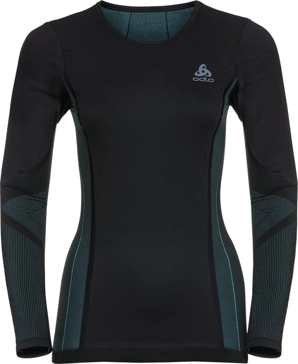 Odlo Performance - Fietsshirt - Lange Mouw - Windshield - Dames - Zwart/Blauw