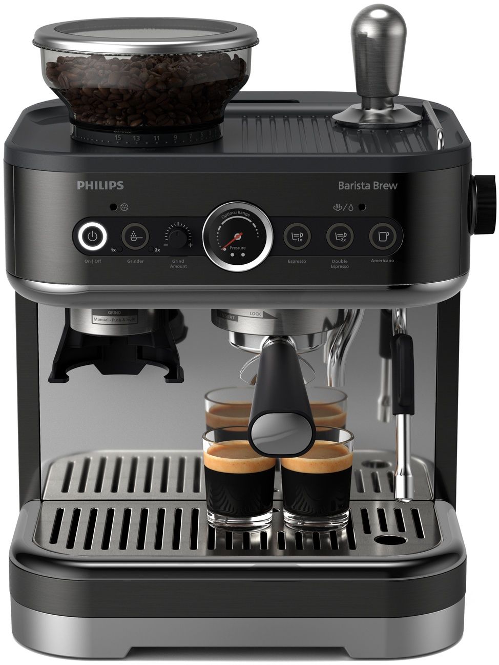 Philips Barista Brew - Espressomachine - 250g bonenreservoir - 15bar pompdruk refurbished, photo 2
