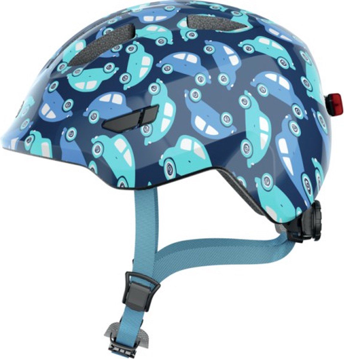 Abus Smiley 3.0 Led - Fietshelm - Kinderen - S (45 - 50 Cm) - Blue Car