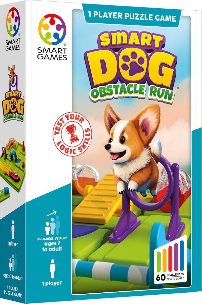 SmartGames - Smart Dog - NIEUW 2024! - 60 uitdagingen - Denkspel voor 1 speler - voor kinderenén volwassen!