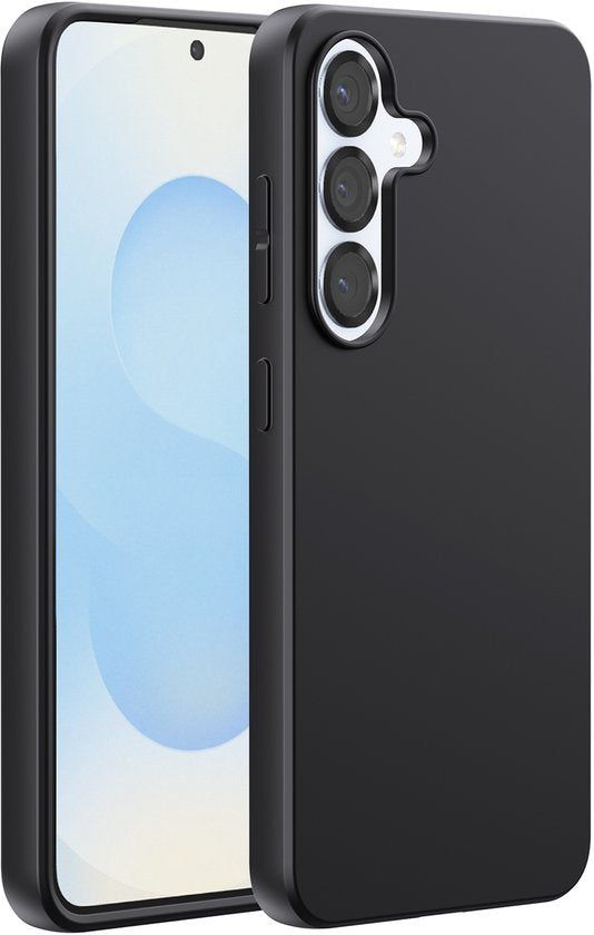Podec Hoesje Geschikt Voor Samsung Galaxy S25 Zwart Telefoonhoesje - Anti-Shock Case Cover Met 1x