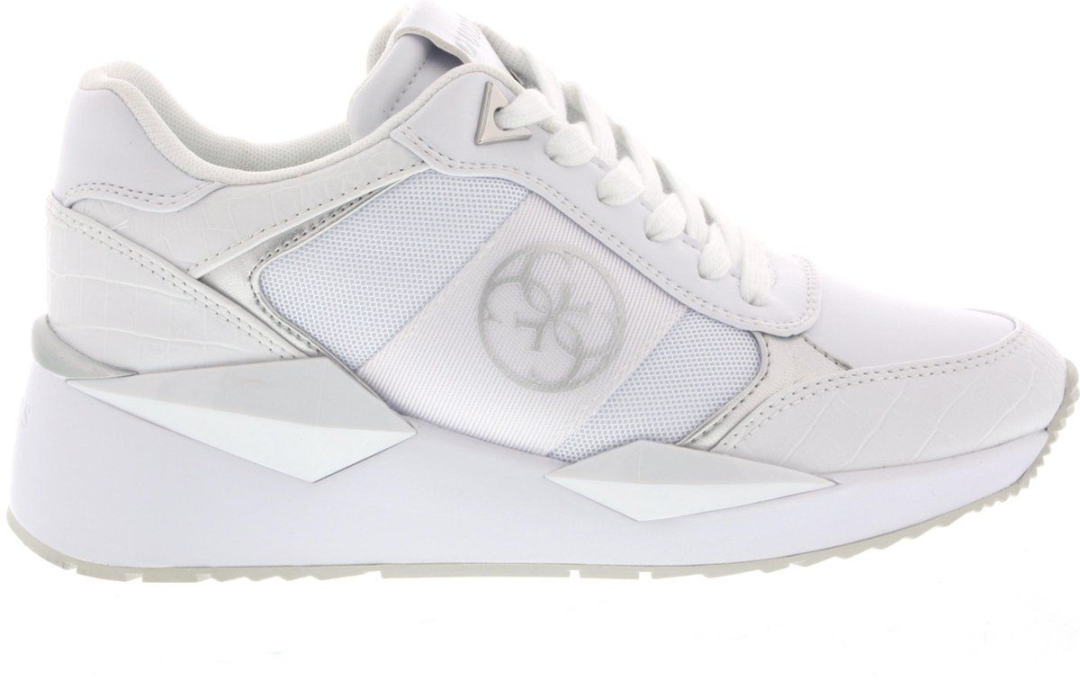 Guess Tesha - Lage sneakers - Crocoprint - Wit
