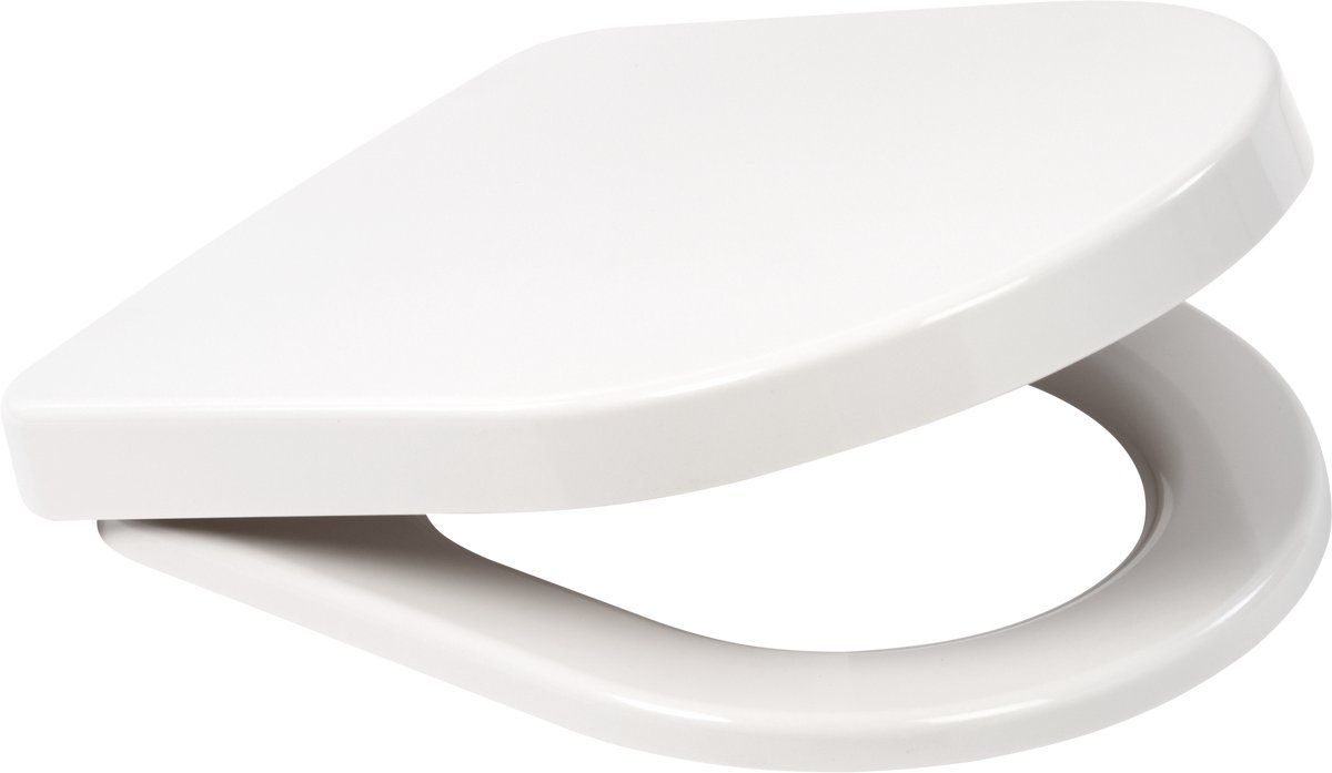 Plieger Milano/Plus-Compact - D-Vorm Toiletzitting - Softclose - Duroplast - Wit
