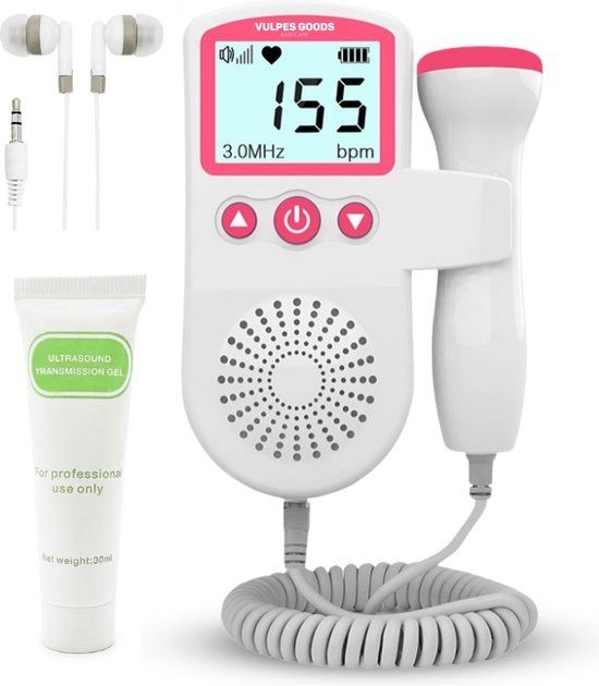 Vulpes Goods ® BabyCare - Doppler Baby Pro - Baby Hartje Monitor - Fetal Doppler - Hartslag Baby