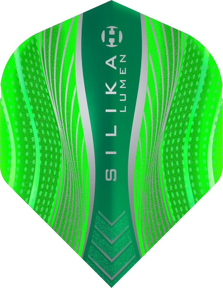 Harrows Silika Lumen NO2 - Dart Flights - Tough Crystalline Coated - Groen (set Van 3)