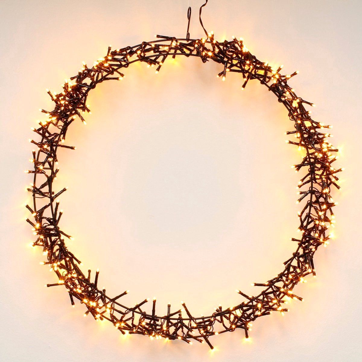 Ceruzo Kerstring - Decoratiering Met Verlichting - 400 Led -Ø48 Cm - Warm Wit - 8 Lichtfuncties