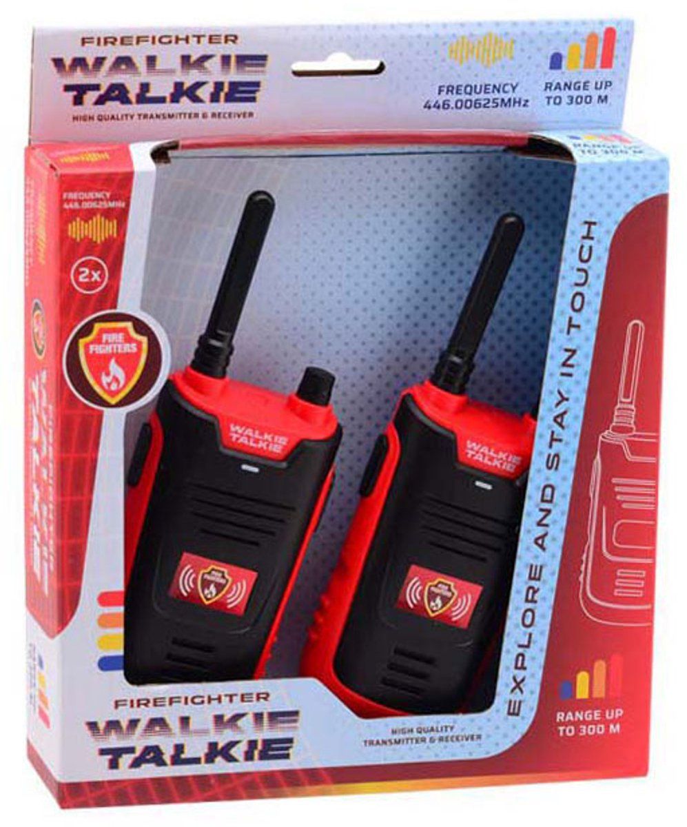 Johntoy 30036 - Walkie Talkie - 300 meter bereik - Rood