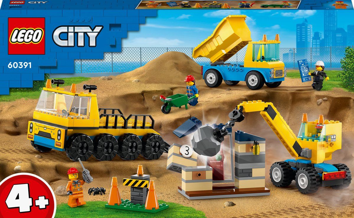 LEGO City Kiepwagen Bouwtruck Sloopkraan Voertuigen Speelgoed - 60391
