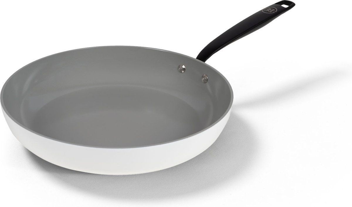Be Living Essential Koekenpan -Ø 28 Cm - Keramisch - Pfas Vrij - Inductie - Wit