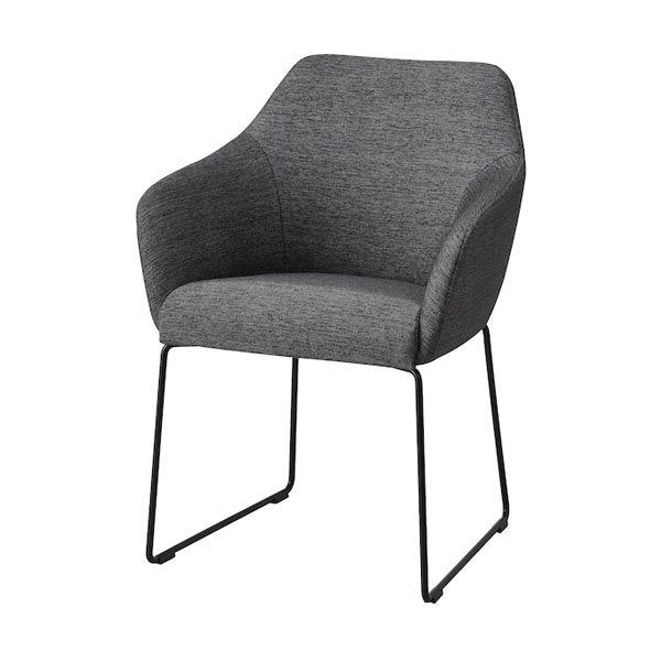 Toss Eetkamerstoel, metaal zwart/grijs